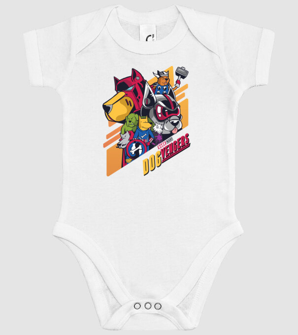 Dogvengers Câini Eroi model alb pe tricou