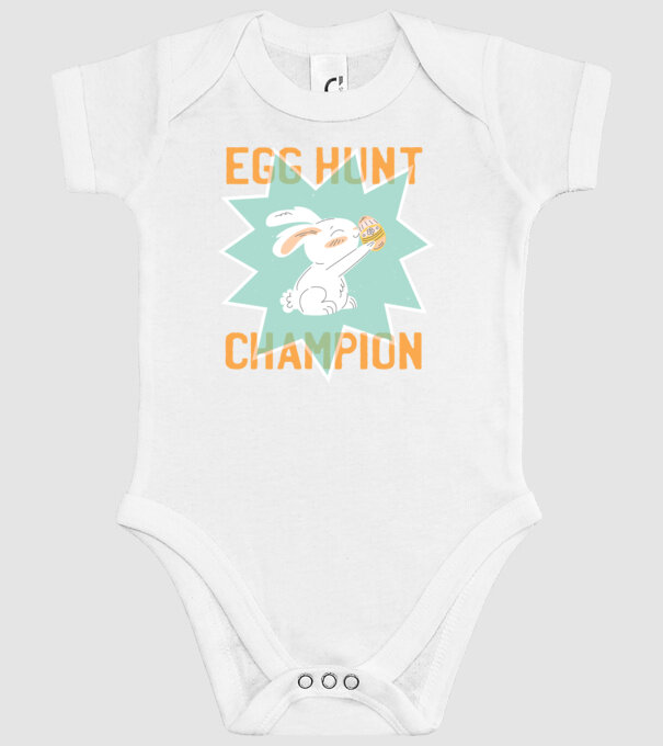 Egg Hunt Champion Campion la vânătoare de ouă model alb pe tricou