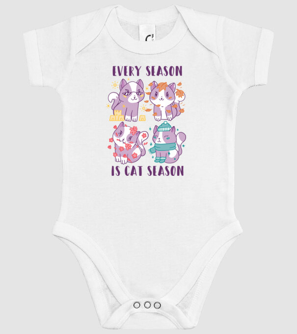 Every Season is Cat Season model alb pe tricou