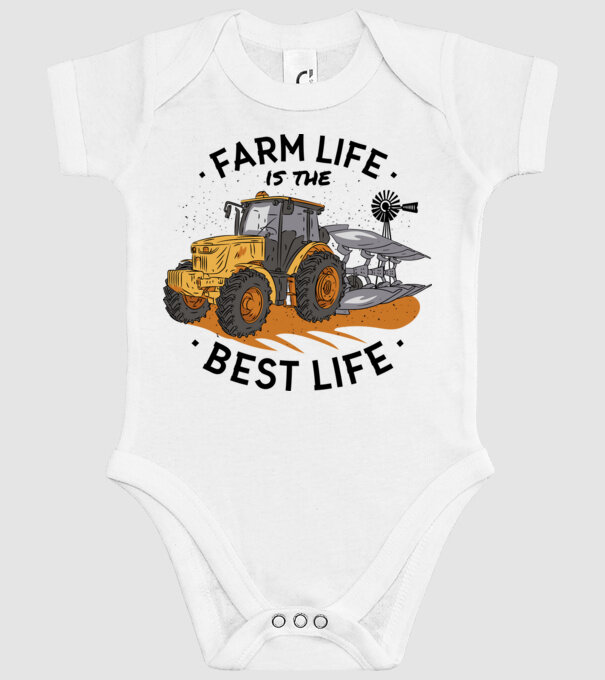 Farm Life is the Best Life Tractor model alb pe tricou