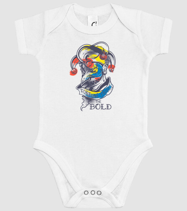 Fortune favours the Bold model alb pe tricou