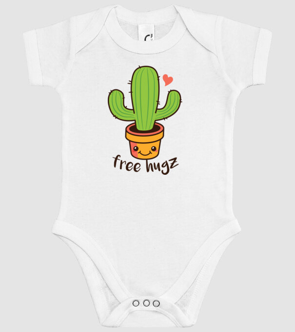 Free Hugz tricou amuzant Cactus model alb pe tricou