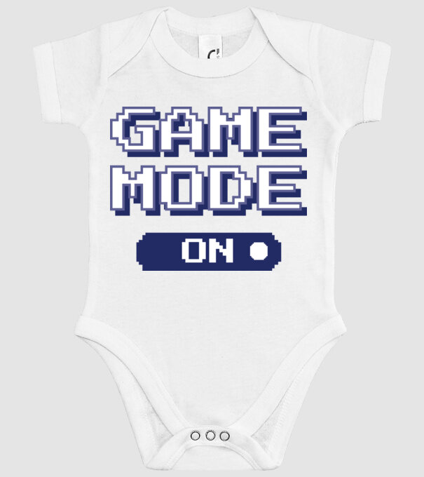 Game mode on Gamer pixel model alb pe tricou