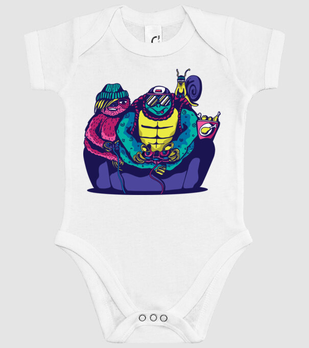 Animale Gamer model alb pe tricou
