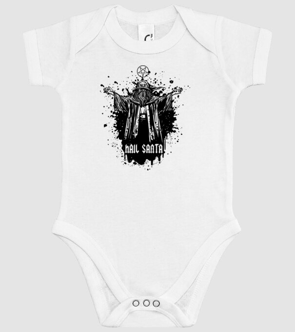 Hail Santa model alb pe tricou