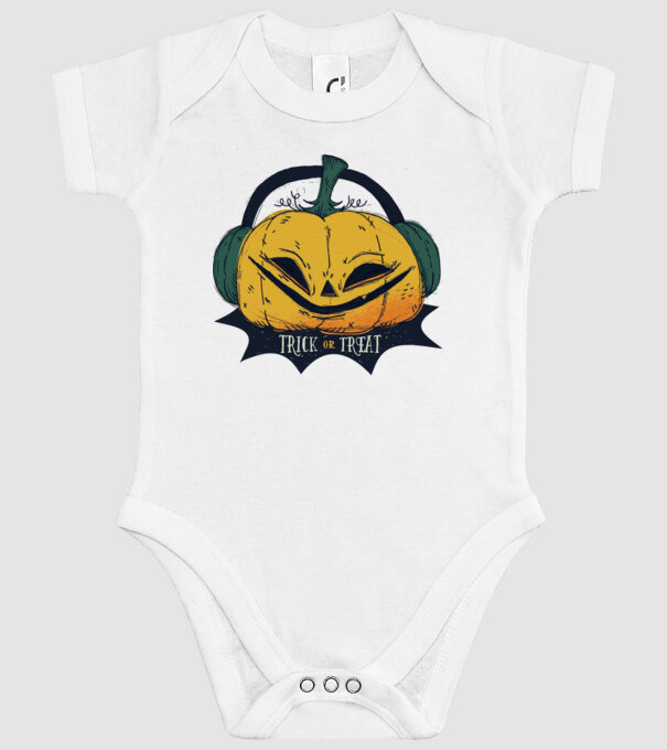 Dovleac Halloween model alb pe tricou