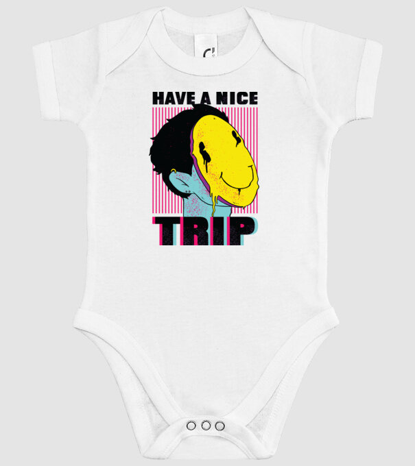 Have a nice Trip model alb pe tricou