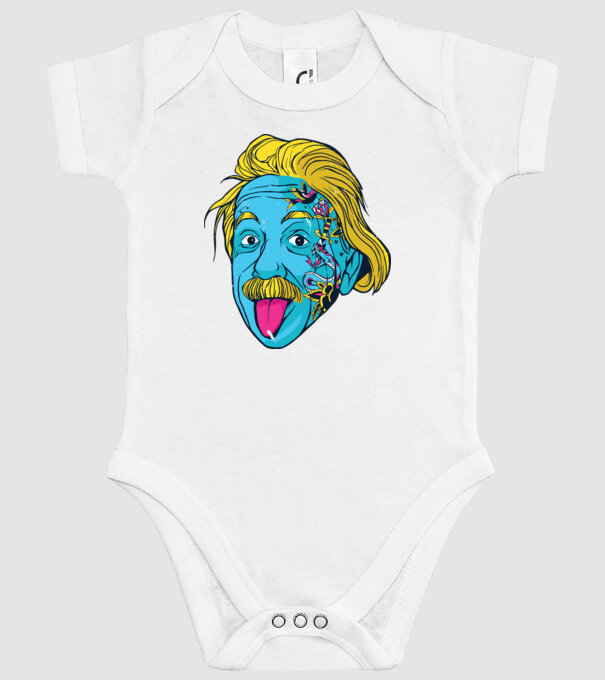 Hippy Albert Einstein model alb pe tricou