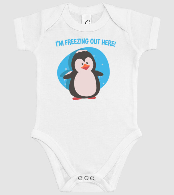 'I''m freezing out here' model alb pe tricou