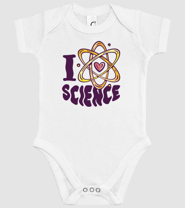 I Love Science știință model alb pe tricou