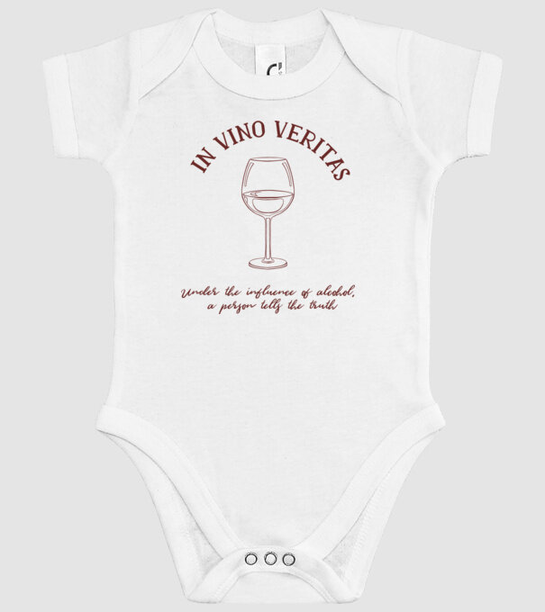 In Vino Veritas - Adevărul este în vin model alb pe tricou