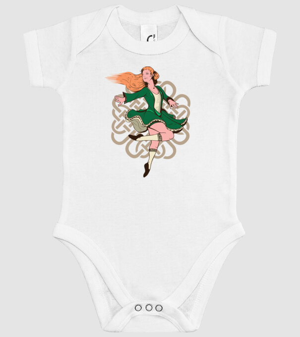Femeile Dansatoare irlandeză model alb pe tricou