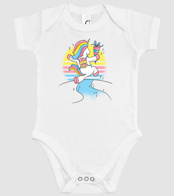 Unicorn școlar model alb pe tricou