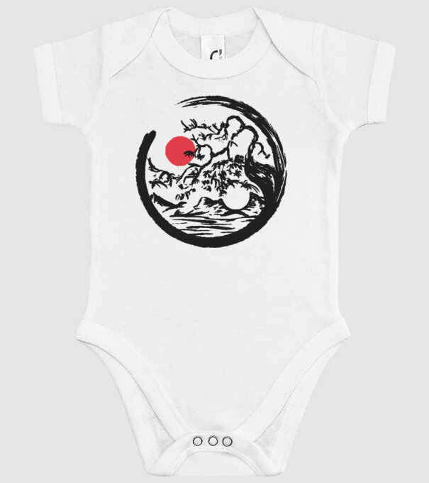 Yin-Yang Bonsai model alb pe tricou