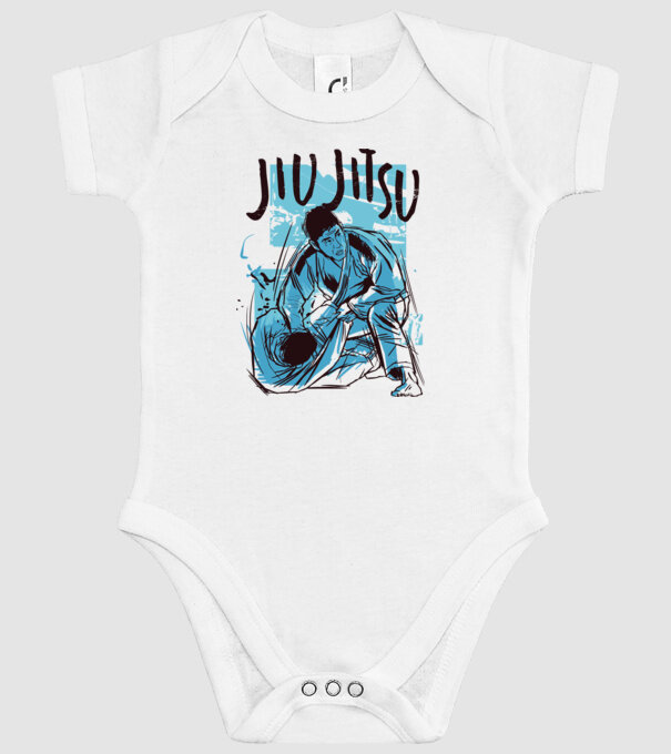 Jiu Jitsu model alb pe tricou
