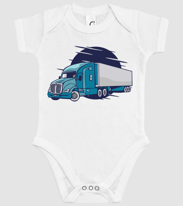 Tricou Șofer de camion model alb pe tricou