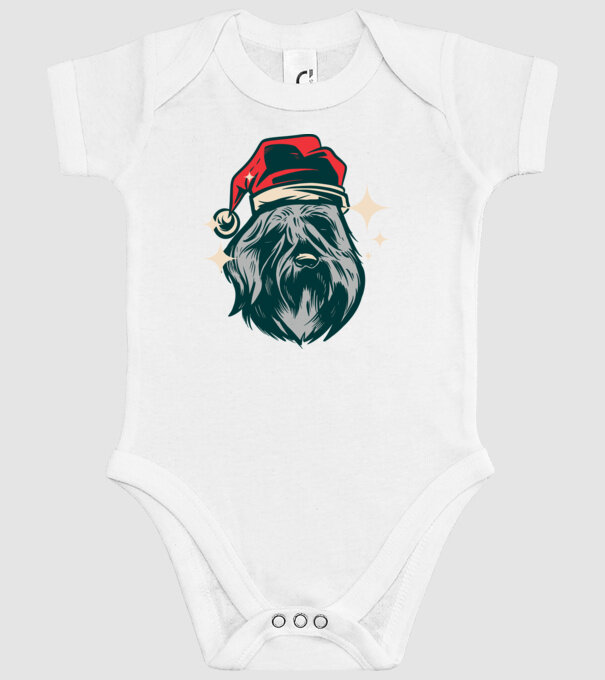 Câine de Crăciun model alb pe tricou