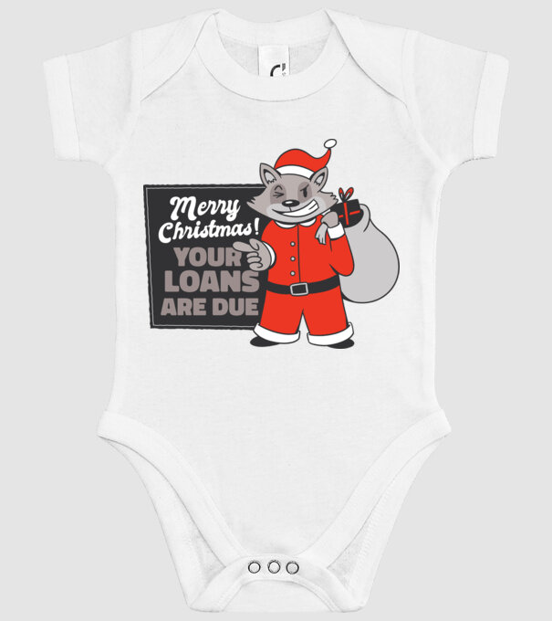 Raton de Crăciun model alb pe tricou