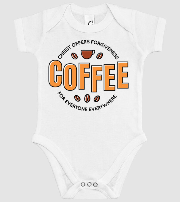 Cafea Iertare model alb pe tricou