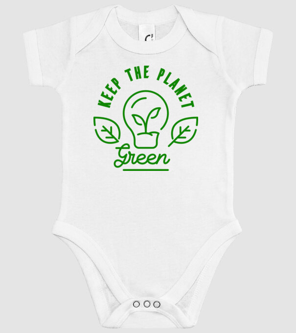Keep The Planet Green - Ziua Pământului model alb pe tricou