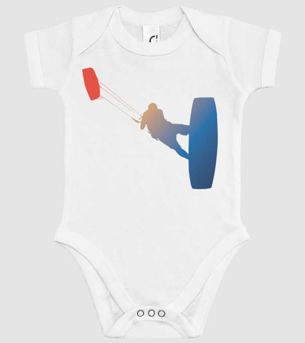 Kite Surfer model alb pe tricou