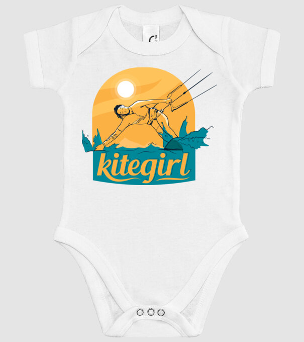 Tricou Kitegirl Kitesurf model alb pe tricou