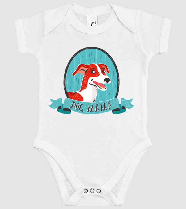 Câine Mamă model alb pe tricou