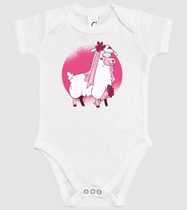 Mireasa Llama pentru petrecerea burlăcițelor model alb pe tricou