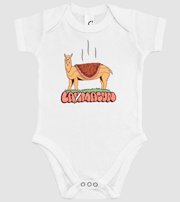 Lamacun Lama model alb pe tricou