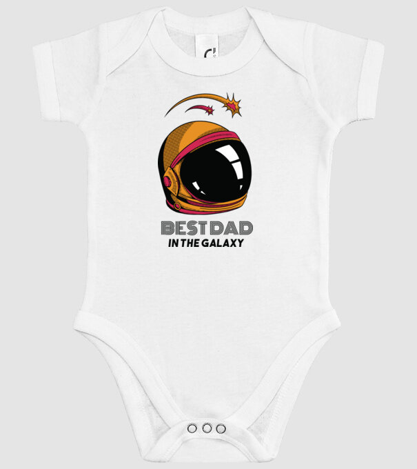 Cel mai bun tată din Galaxie model alb pe tricou