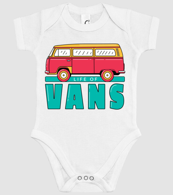 Life of Vans model alb pe tricou