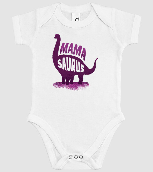 Mamasaurus model alb pe tricou