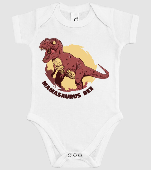 mamasaurus rex model alb pe tricou