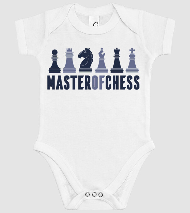 Master of Chess model alb pe tricou