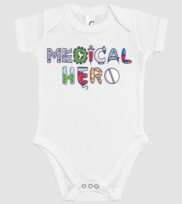 Medical Hero - Eroi de zi cu zi model alb pe tricou