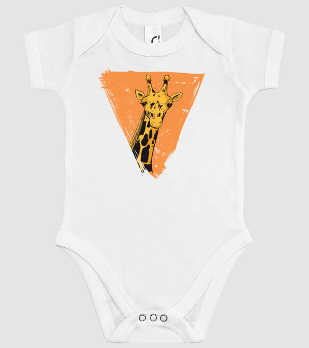 Girafă cool model alb pe tricou