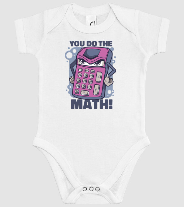 Calculator Furios model alb pe tricou