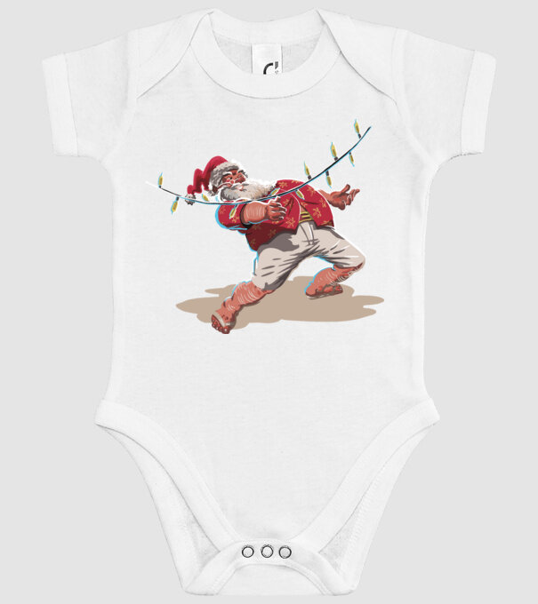 Limbo Moș Crăciun model alb pe tricou