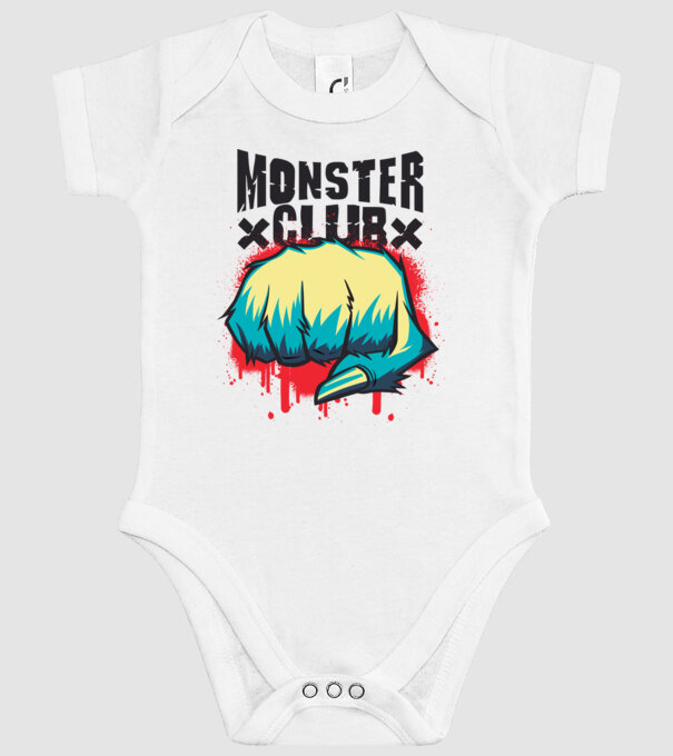Monster Club model alb pe tricou