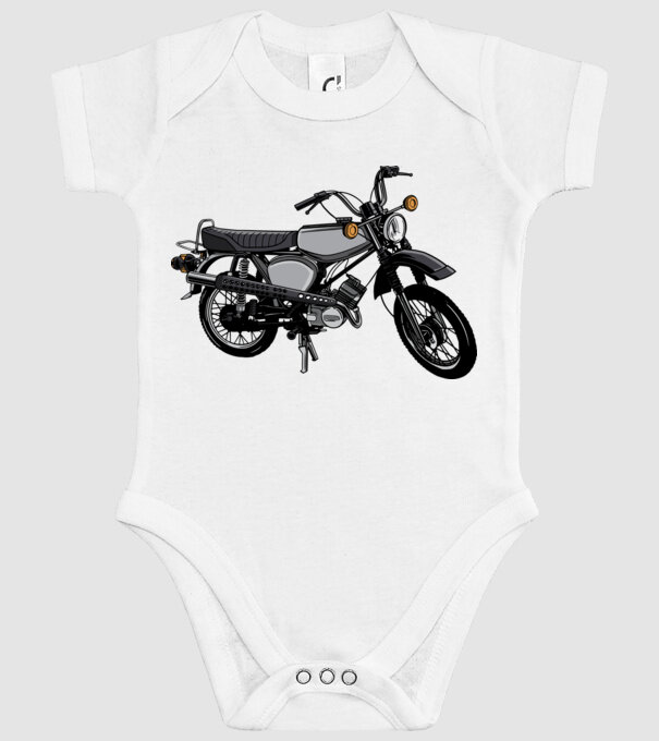 Motocicletă model alb pe tricou