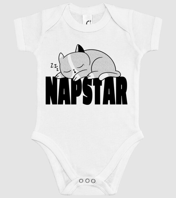Pisică Napstar model alb pe tricou
