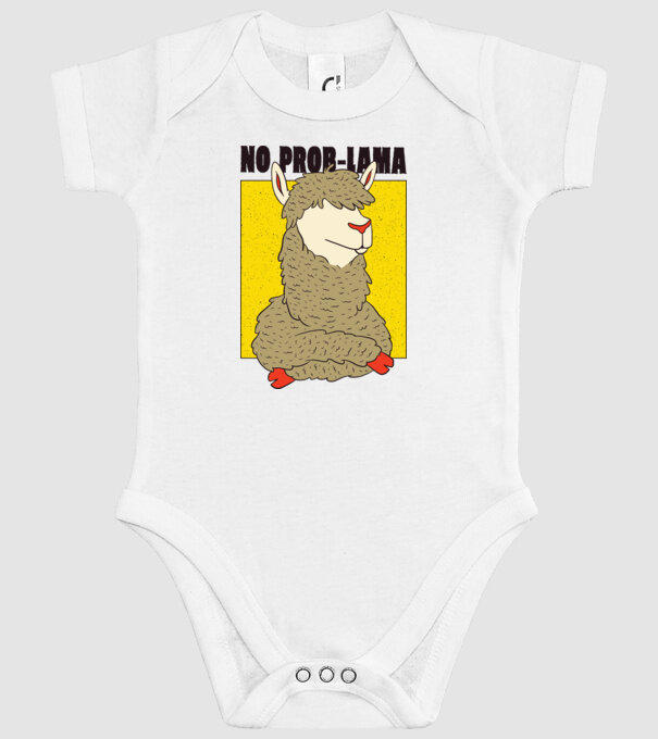 No Prob LLama - Lama model alb pe tricou