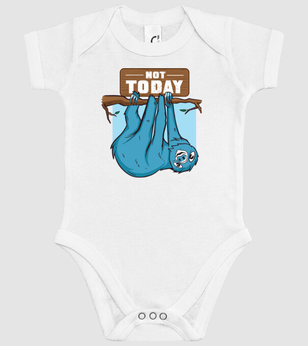 Not today Leneș model alb pe tricou