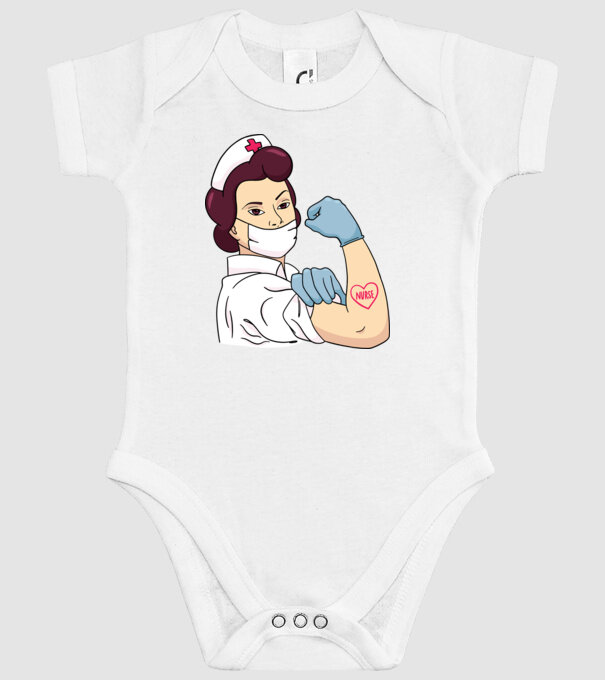 Soră Asistentă model alb pe tricou