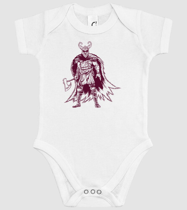 Războinic Odin Viking model alb pe tricou