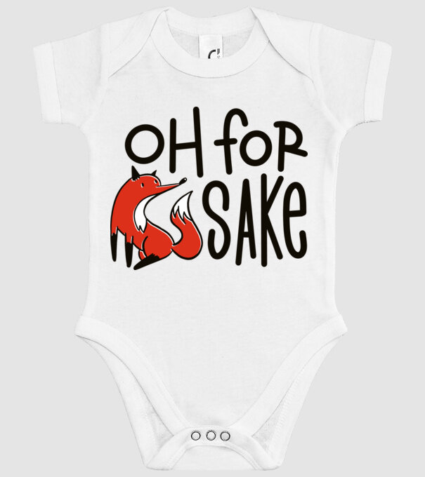 Oh for Fox Sake tricou cu vulpe model alb pe tricou