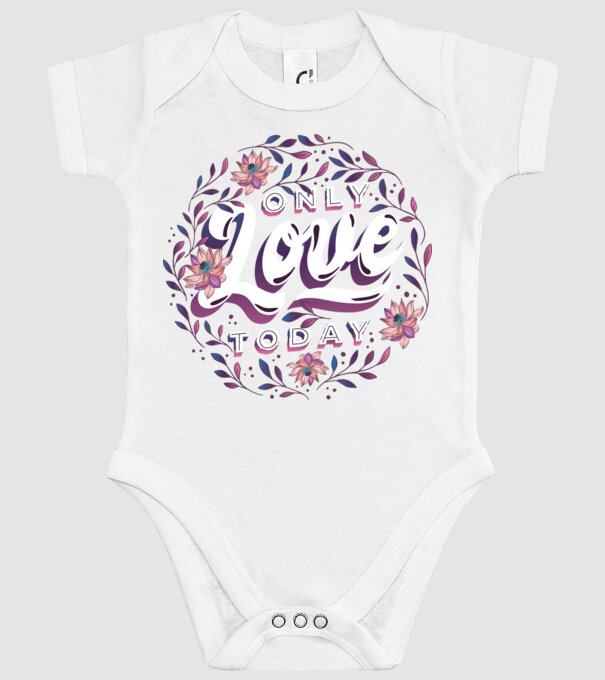'Only Love Today tricou pentru Valentine''s Day' model alb pe tricou
