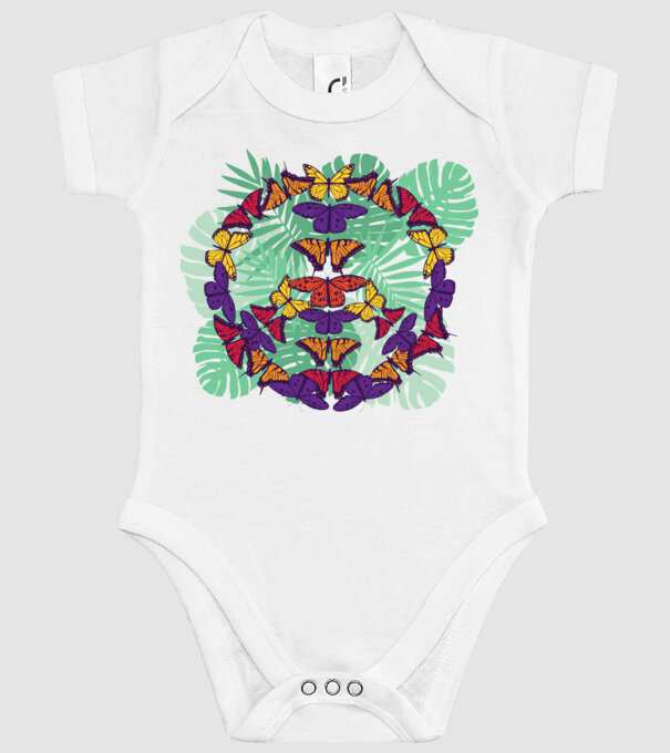 Peace tricou cu fluturi model alb pe tricou