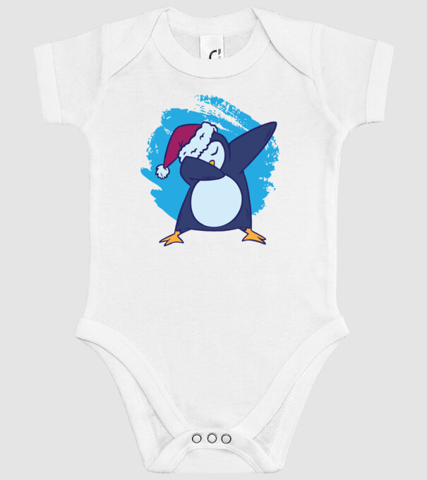Pinguin DAB model alb pe tricou