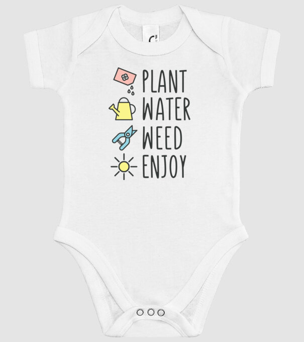 Plant Water Weed Enjoy model alb pe tricou